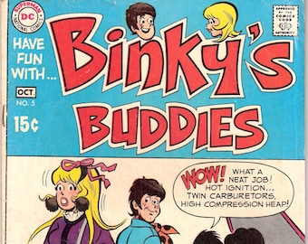 Binkys Buddies 5, Romance Comics, Surfing, Silver Age Books. 1969 DC, VGFN (5.0)