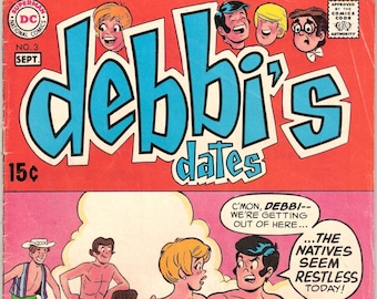 Debbi's Dates 3, Romance Comics, Surfing book. 1969 DC, VGFN (5.0)