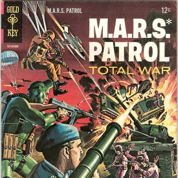 Mars Patrol 3 Comic, Total War SciFi Books. 1966 Gold Key VF (8.0)