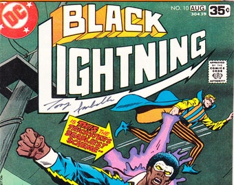 Black Lightning; Vol 1, 10, Signed comic, Vintage book. 1978 DC, NM (9.4)