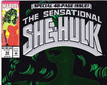 She-Hulk 50, the Sensational Comic Book. 1993 Marvel Comics NM (9.4)