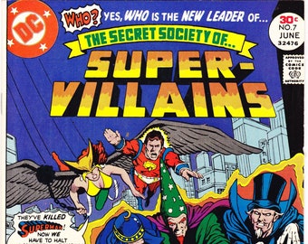 Secret Society of Super Villains 7 comic book. 1977 DC Comics VF+ (8.5)
