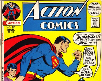 Action Comics 410, Superman comic, Gift books. 1971 DC Comics, NM- (9.2)