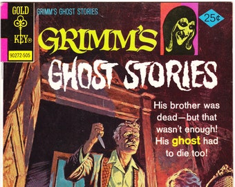 Grimms Ghost Stories 23 comic, Horror Gifts, books. 1975 Gold Key Comics FVF (7.0)