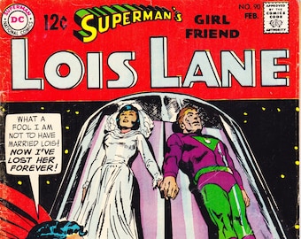 Lois Lane 90, Wedding comic, Superman book. 1968 DC Comics VGFN (5.0)