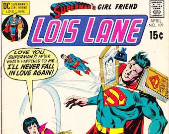 Lois Lane 109 comic, Superman, Rose and the Thorn book. 1971 DC Comics FVF (7.0)