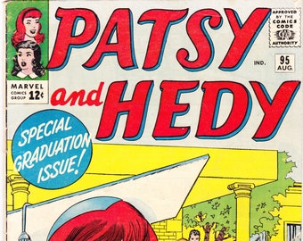 Patsy y Hedy 95, Historietas románticas, Regalos, libros. 1963 Maravilla, VGFN (5.0)