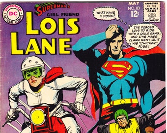 Lois Lane 83 comic, Motorcycle books. 1968 DC Comics, FN (6.0)