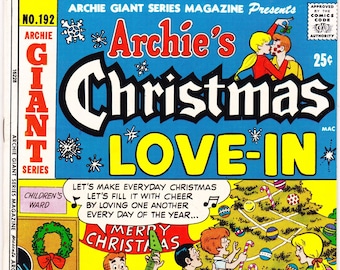 Archie's Christmas Love-In comic, Giant comics 192, Gifts, books, 1971, VF (8.0)