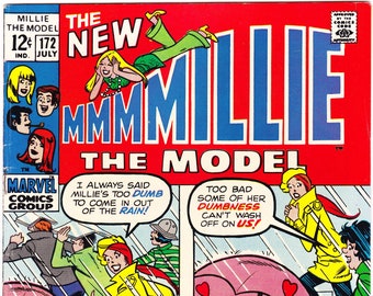 Millie the Model 172, Romance comics, Silver Age books. 1969 Marvel, VF (8.0)