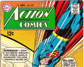 Action Comics 367, Supergirl, Superman books. 1968 DC, FVF (7.0)