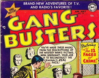 Gang Busters 39, Crime Comic, Libri precodificati. 1954 DC Comics, VG (4.0)