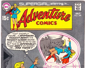 Supergirl in Adventure Comics 395, comic book. 1970 DC VF+ (8.5)