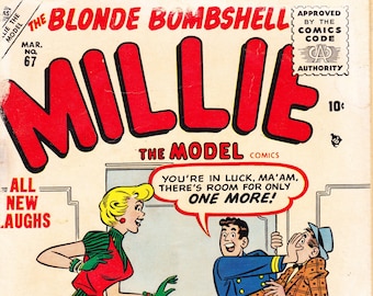 Millie the Model 67, Romance Comics, books. 1956 Atlas Comics, FA (1.0)