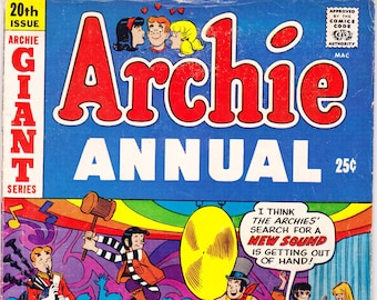 Archie Annual 20, Giant Series Comic Book, 1968 Comics VG+ (4.5)