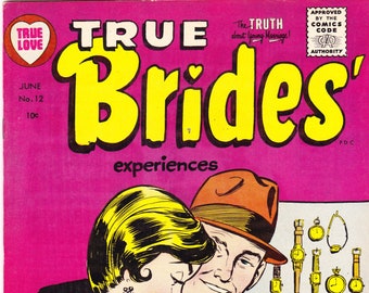 True Brides Experiences 12, Romance comic books. 1955 Harvey Comics, VF+ (8.5)