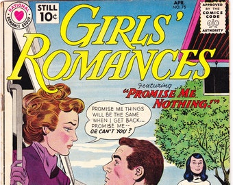 Chicas Romances 75 love comic, Libros de regalo. 1961 Cómics de DC, VGFN (5.0)