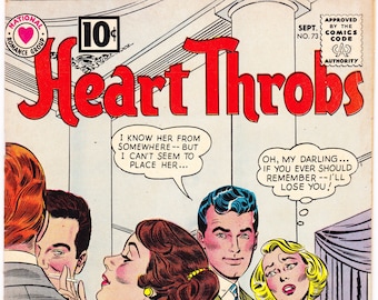 Heart Throbs 73  Romance Comic, Love Books, 1961 DC Comics VG+ (4.5)