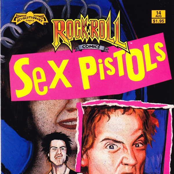 Sex Pistols, Sid Vicious, Johnny Rotten comic, Punk Rock book, 1990, NM- (9.2)