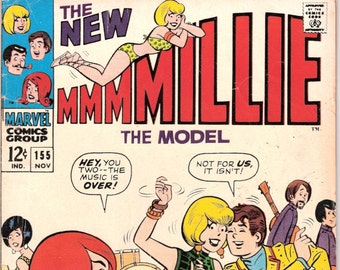 Millie the Model 155, Romance Comics, books. 1967 Marvel, VGFN (5.0)