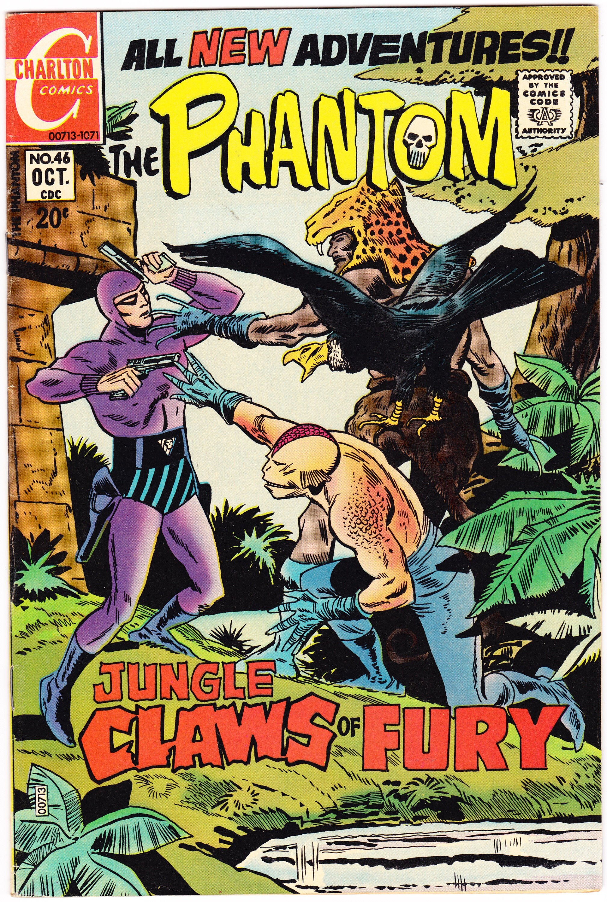 The Phantom 46 Comic Jungle Superhero Book 1971 Charlton Etsy
