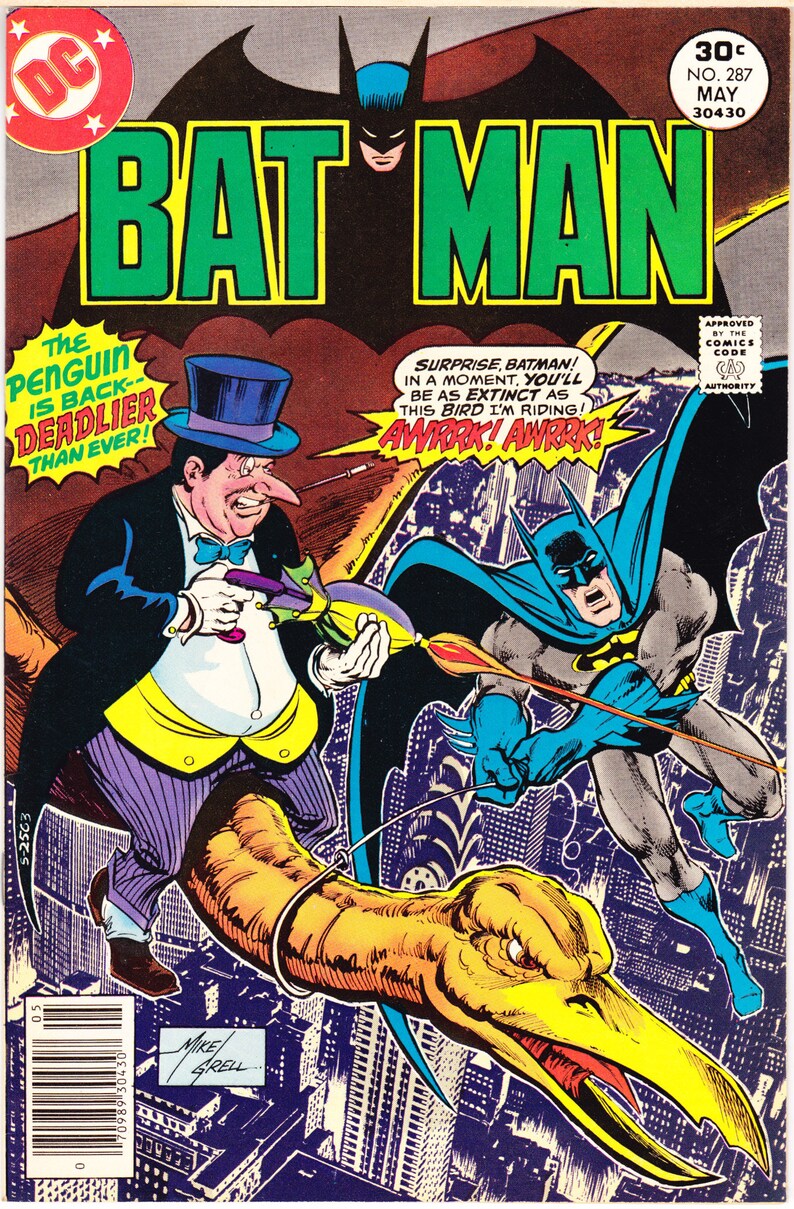 Batman 287 comic Bronze Age book. 1977 DC Comics VFNM 9.0 Etsy