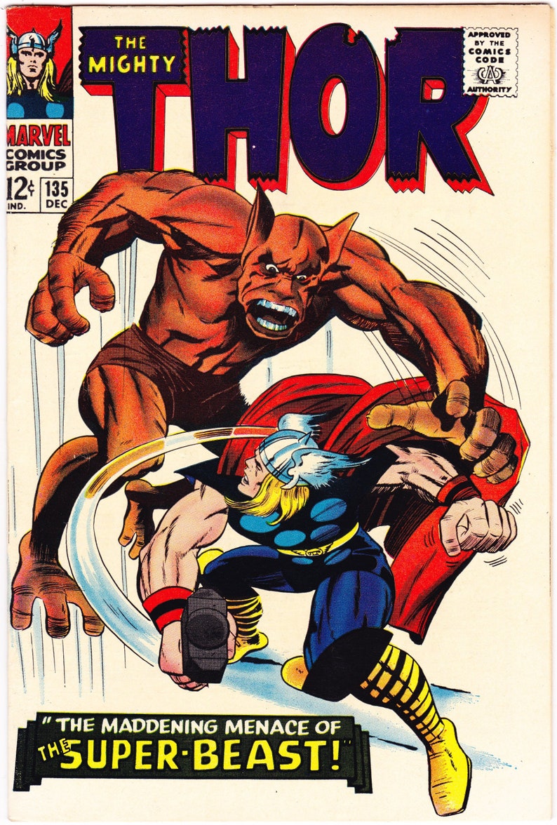 Thor 135 comic Silver Age books. 1966 Marvel Comics VF | Etsy