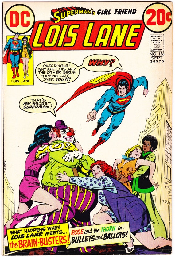 Lois Lane 126 Comic Clown Bronze Age Books 1972 Dc Comics Etsy