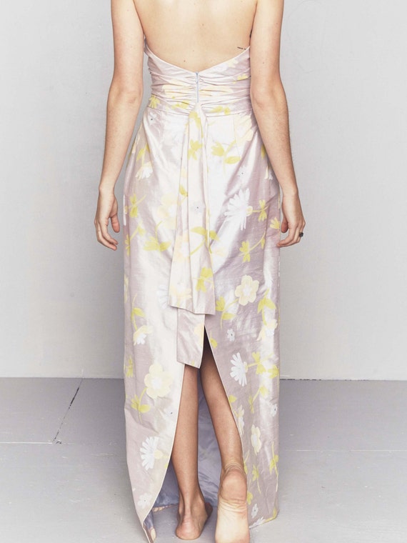 1990s Vintage Dupioni Silk Wedding Gown | Handpain