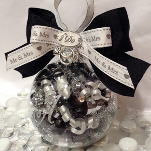 Personalized Mr. and Mrs. Wedding Glass Ornament, Our First Christmas ...