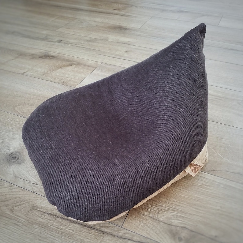 Original Irish Meditation Cushion Eco-friendly Organic Hemp Cork Leather & Buckwheat Hulls image 7
