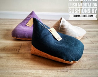 Original Irish Meditation Cushion Organic Hemp Organic Cork & Buckwheat