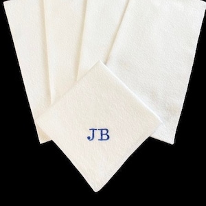 Handkerchiefs,  Monogrammed Handkerchiefs,Set 5,Gender Neutral Handkerchiefs, Fathers Day Gift, Flannel Handkerchiefs,Reusable Tissues MHE21