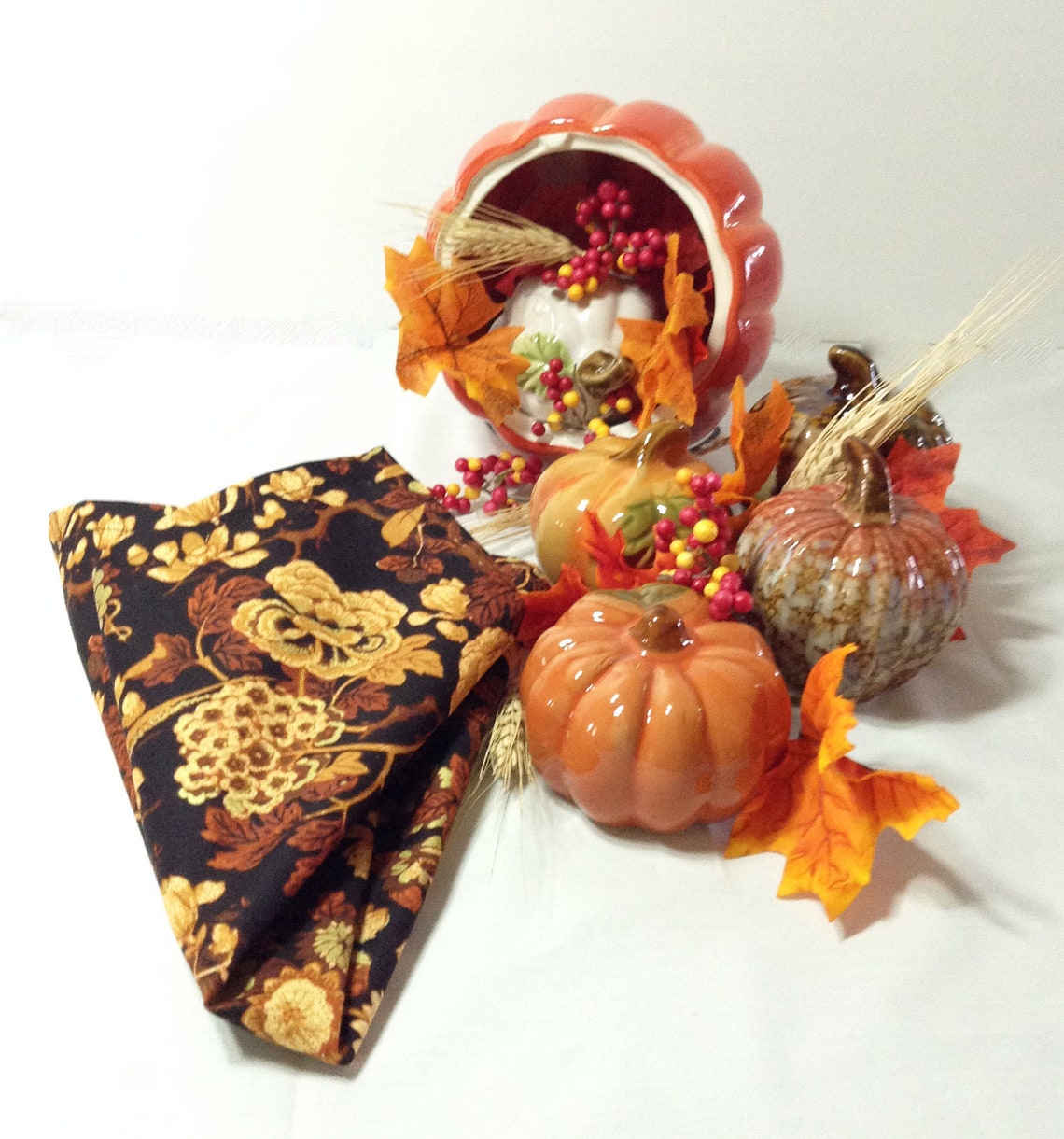 Thanksgiving Napkins Cloth Napkins Set of 6 Mothers Day Etsy