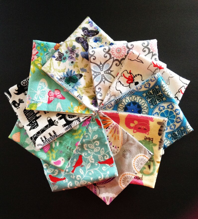 Handkerchief Womens Ladies Handkerchiefs Set of 10 Flannel Etsy