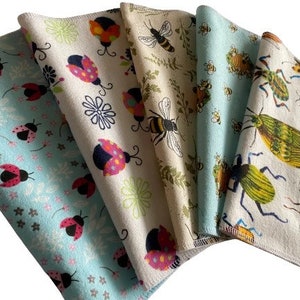 Handkerchief Women, Ladies Handkerchiefs, Set of 5, Flannel Handkerchiefs, Reusable Tissues, Cloth Handkerchiefs, Mothers Day Gift WH021