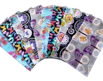 Handkerchief Women, Ladies Handkerchiefs,Set of 10,Flannel Handkerchiefs, Reusable Tissues,Cloth Handkerchiefs,Mothers Day Gift WH004