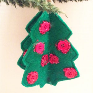 Christmas Ornaments, Felt Christmas Tree, Christmas Decoration, Felt Ornament, Christmas Decor, Felt Tree, Christmas Gift  CTO174