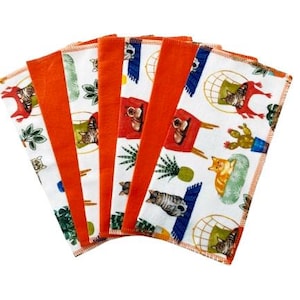 NEW,Handkerchief Women, Ladies Handkerchiefs, Set of 7, Flannel Handkerchiefs, Reusable Tissues, Cloth Handkerchiefs, Mothers Day Gift WH036