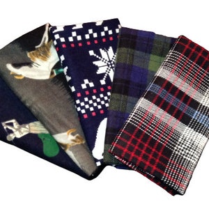 Mens Handkerchiefs, Set of 5,Print Handkerchiefs,Flannel Handkerchiefs,Reusable Tissues,Hankies,Fathers Day Gift, Unisex Handkerchiefs MH633
