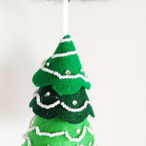 Christmas Ornaments, Felt Christmas Tree, Christmas Decoration, Felt Ornament, Christmas Decor, Felt Tree, Christmas Gift  CTO170
