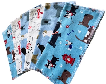 Handkerchief Boys, Unisex Handkerchiefs, Set of 6,Flannel Handkerchiefs, Reusable Tissues, Cloth Handkerchiefs, Boys Handkerchief WH013
