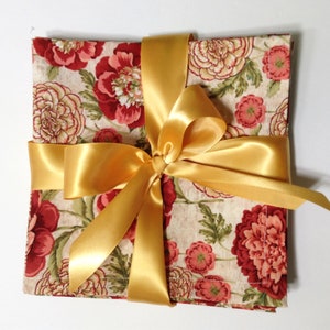 Cloth Napkins, Set of 4, Dinner Napkins, Mothers Day Gift, Floral Napkins,Lunch Napkins,Thanksgiving Napkins,16x16”, Christmas Gift N153