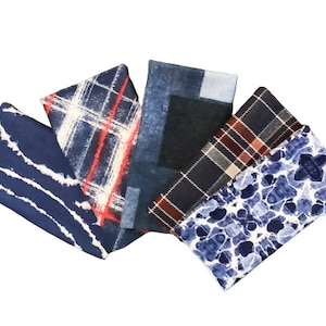 Mens Handkerchiefs, Set of 5 Plaid Handkerchiefs, Flannel Handkerchiefs, Reusable Tissues, Hankies, Monogrammed Handkerchiefs  MH678