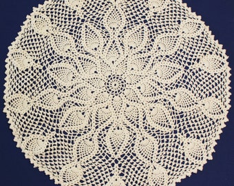 Large Lace Doily, White Doily, Elegant Crochet Doily, Genivieve Pattern, Table Decoration, Handmade Doilies, Round Crochet,Centerpiece  A610