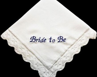 Wedding Handkerchief For Bride, Handkerchief For Bride, Bride Handkerchief, Monogram Handkerchief, Embroidered Wedding Handkerchief  WED74