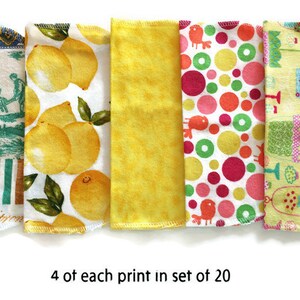 Cloth Napkins, 20 Reusable Flannel Napkins, Reusable Non-paper Napkins, Non-paper Towels, Cloth Paper Towels, Eco-Friendly Napkins FN411