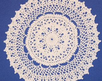 Large Lace Doily, White Doily, Elegant Crochet Doily, Ariella Pattern, Table Decoration, Handmade Doilies, Round Crochet, Centerpiece  A601