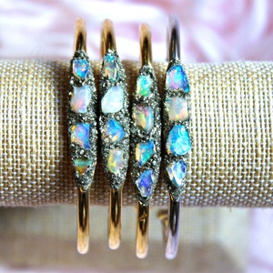 Raw Opal Jewelry, Opal Bracelets, Opal Jewelry, October Birthstone, October Opal, Birthday Gift for October, Opal Birthstone Gift