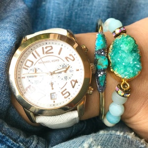 Raw Turquoise Bracelet, Boho Bracelet, Bracelets for Women, Raw Turquoise Jewelry, Turquoise Cuff Bracelet, 60th Birthday Gifts for Women